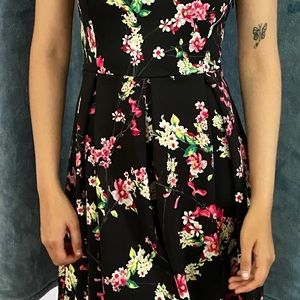 Black floral dress